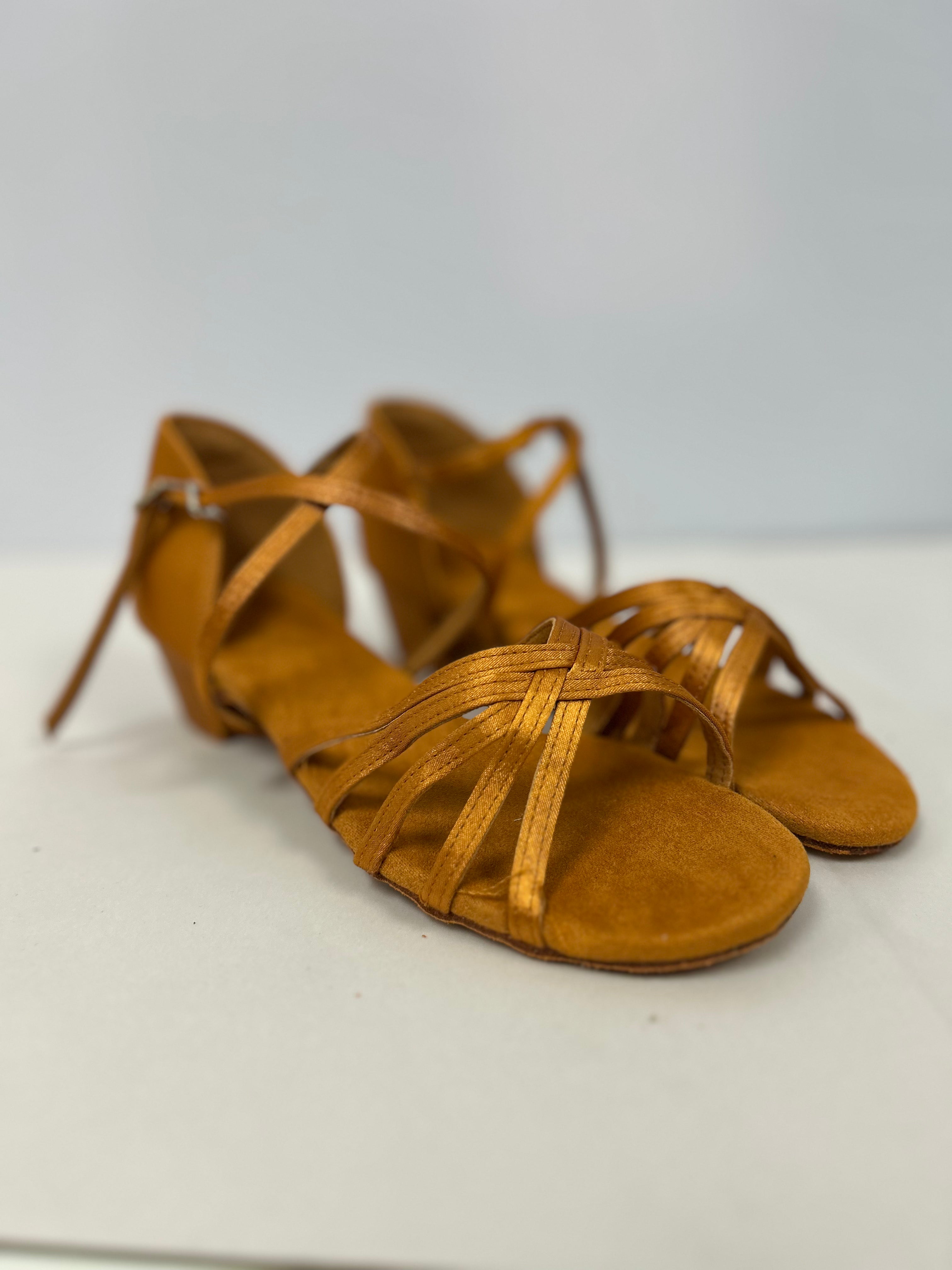 Satin Women's Multi-Strap 1.5" Ballroom Shoe