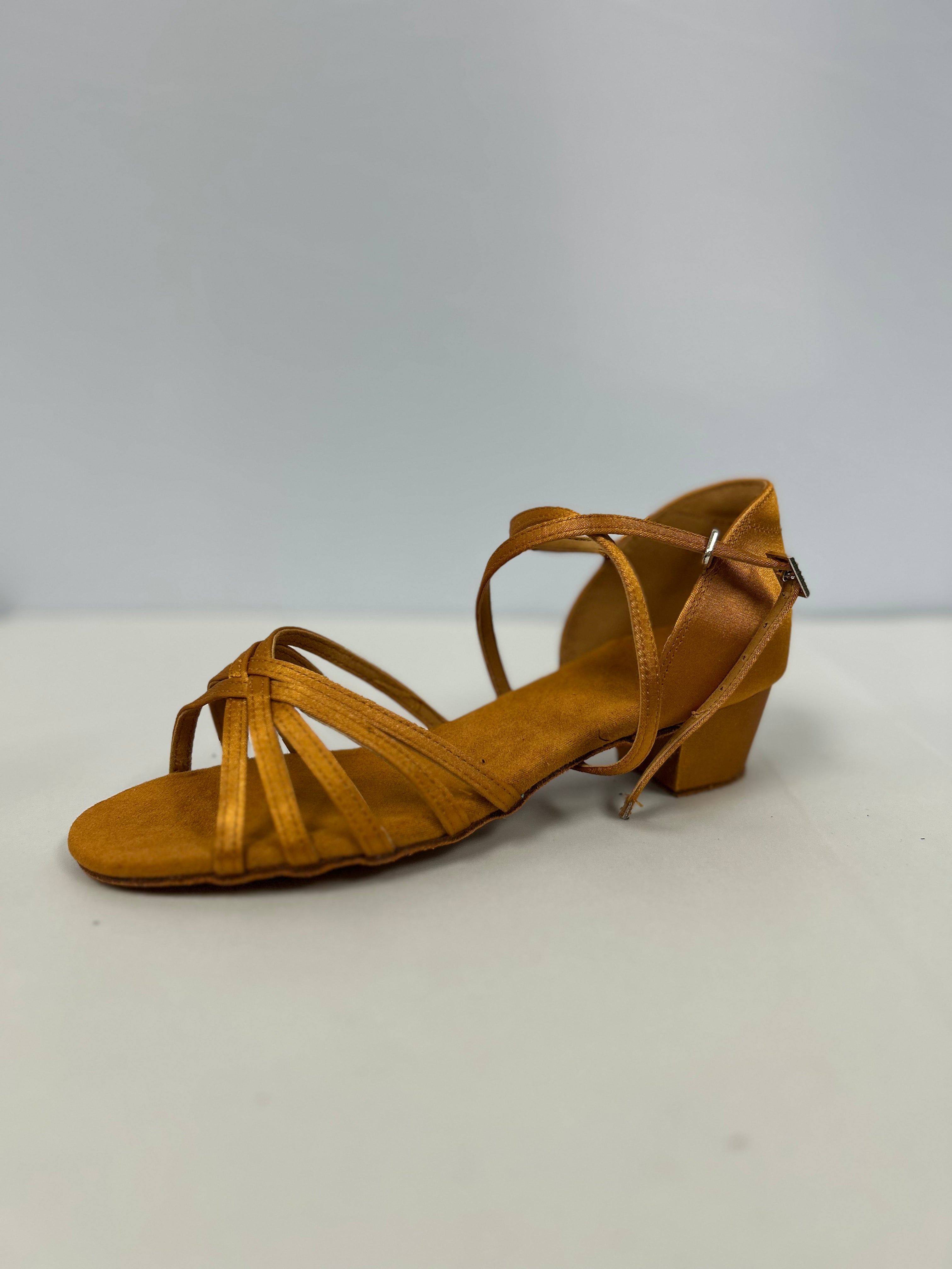 Satin Women's Multi-Strap 1.5" Ballroom Shoe