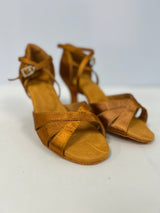 Satin Women's Multi-Strap 3" Ballroom Shoe