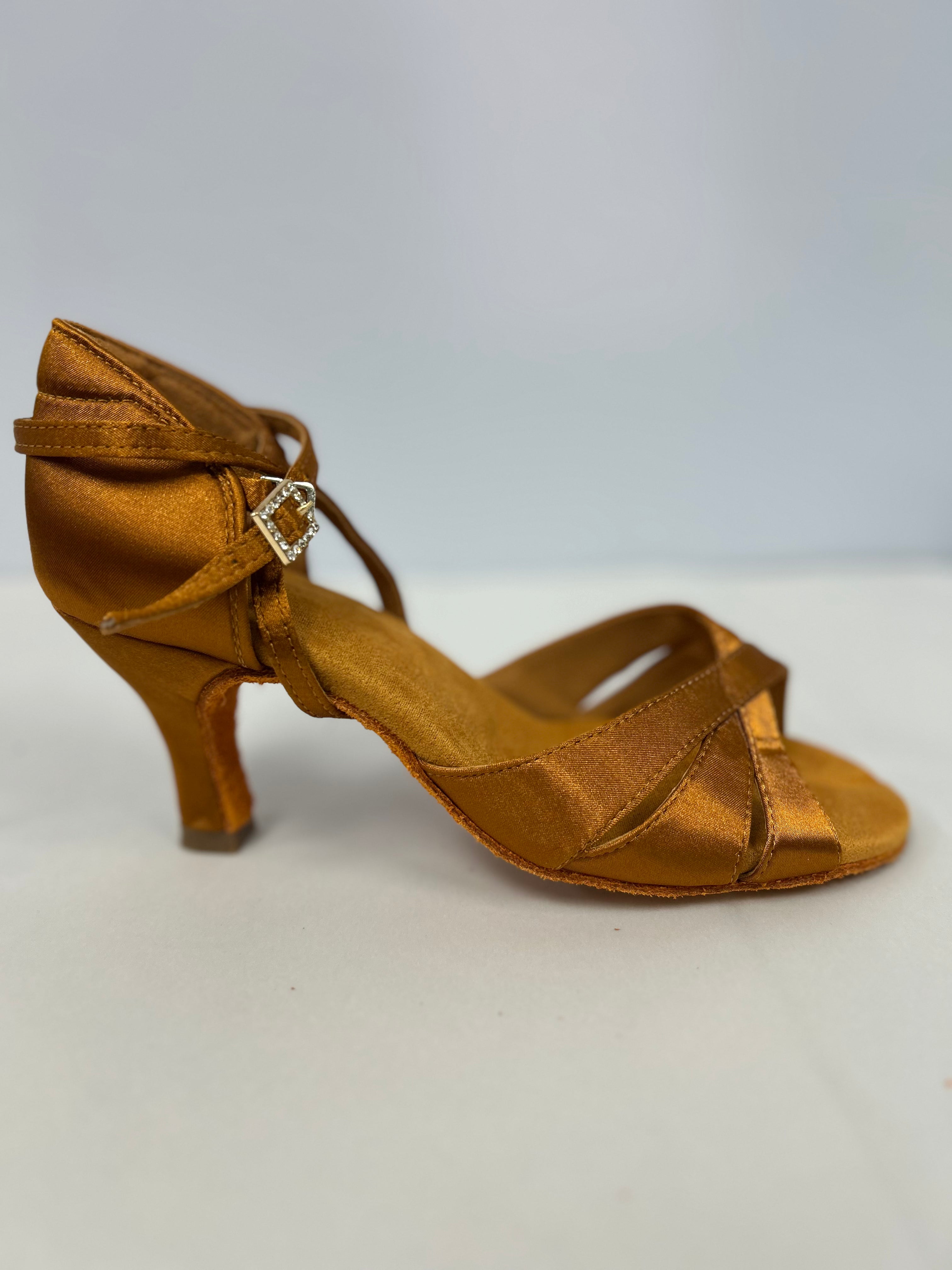 Satin Women's Multi-Strap 3" Ballroom Shoe