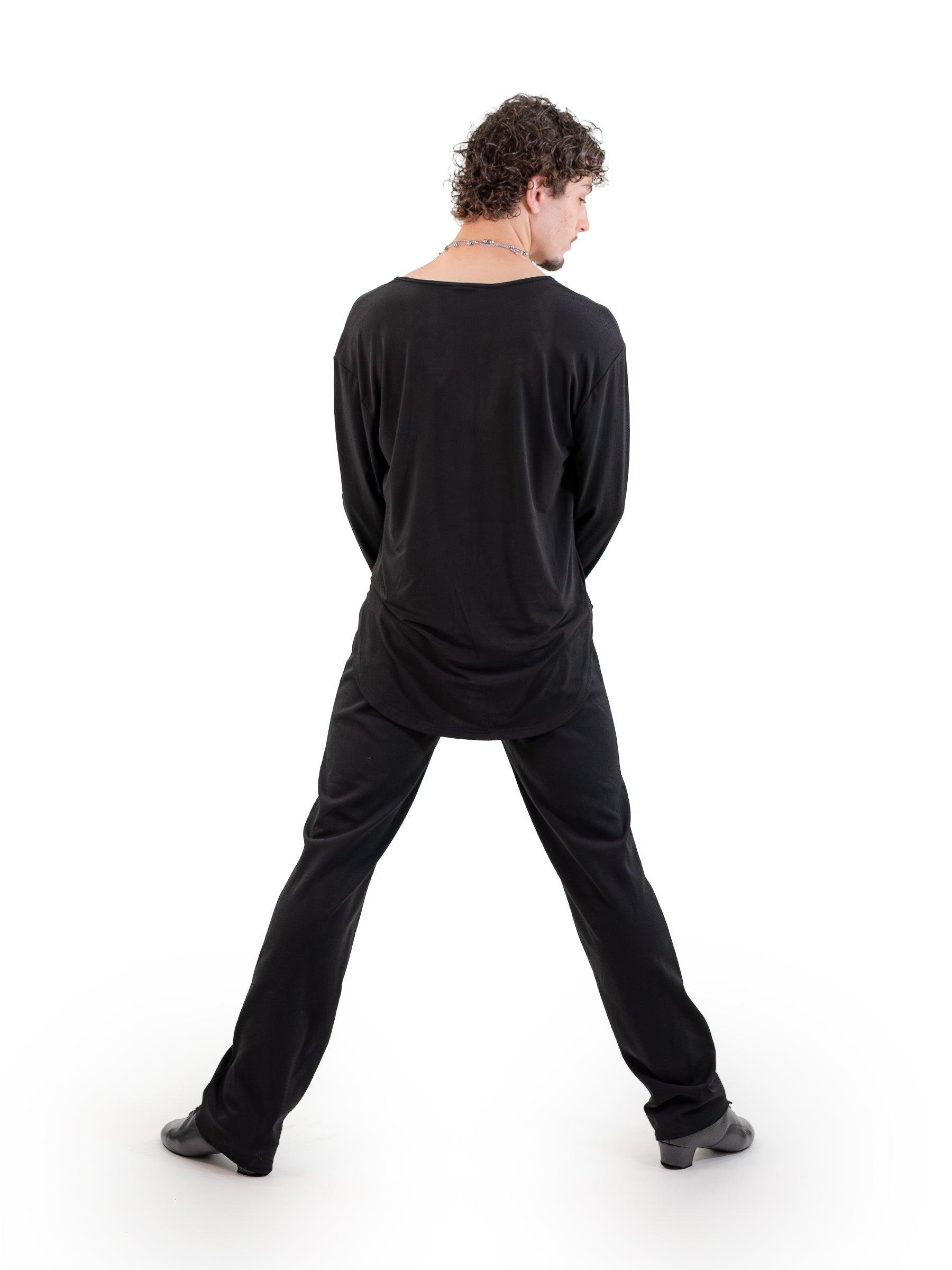 Kahuna V-Neck L/S Tee Black