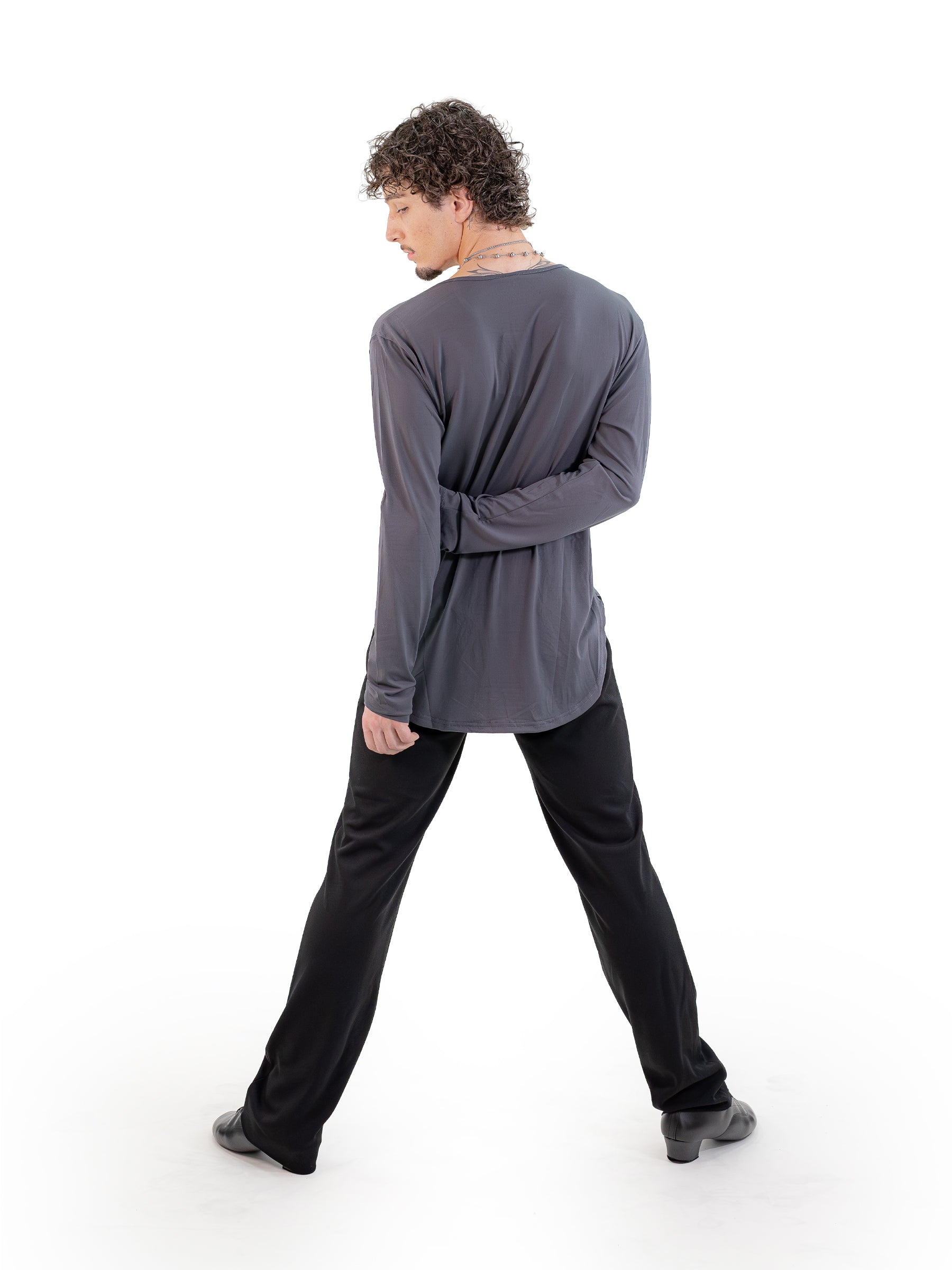 Kahuna V-Neck L/S Tee Grey