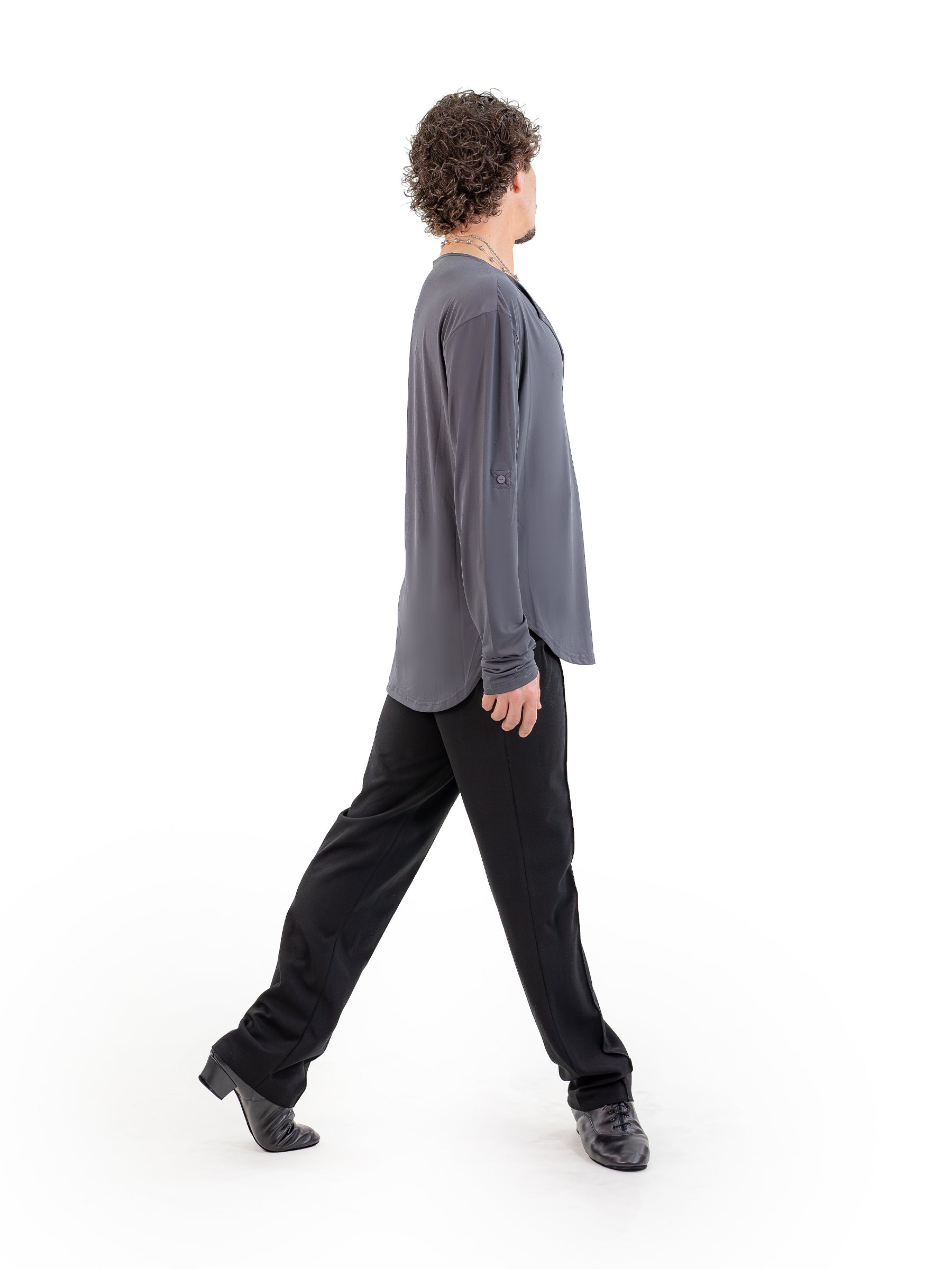 Kahuna V-Neck L/S Tee Grey