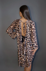 Leopard Oversized Net Shirt
