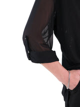 Pilar Oversized Shirt- Black