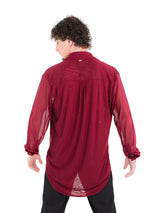 Pilar Oversized Shirt- Burgundy