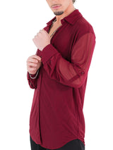 Pilar Oversized Shirt- Burgundy