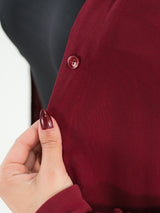 Pilar Oversized Shirt- Burgundy