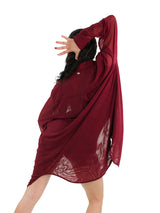 Pilar Oversized Shirt- Burgundy