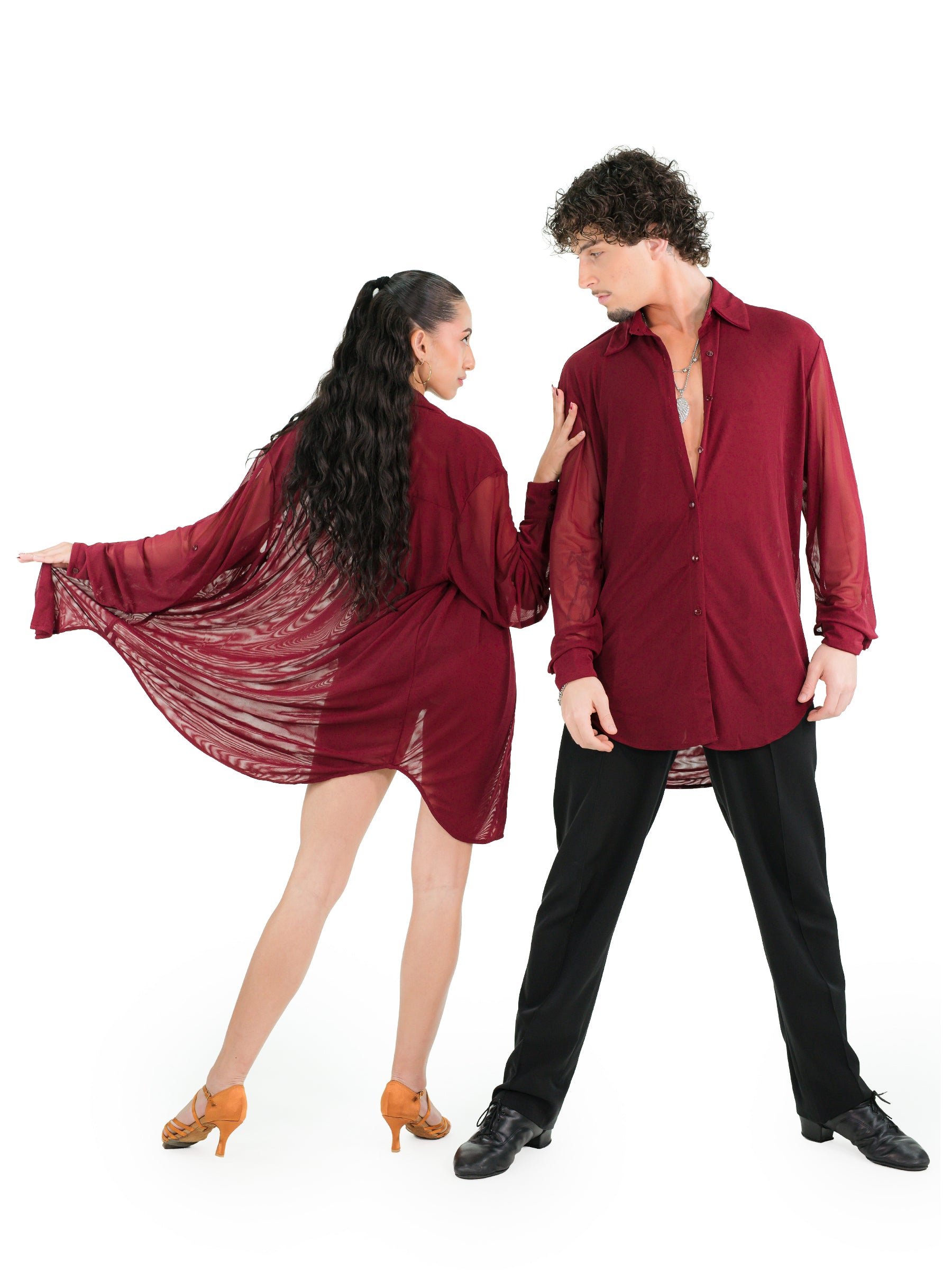Pilar Oversized Shirt- Burgundy