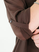 Pilar Oversized Shirt- Espresso