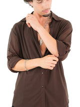 Pilar Oversized Shirt- Espresso