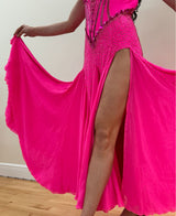 Pink Smooth Dress with Corset Top