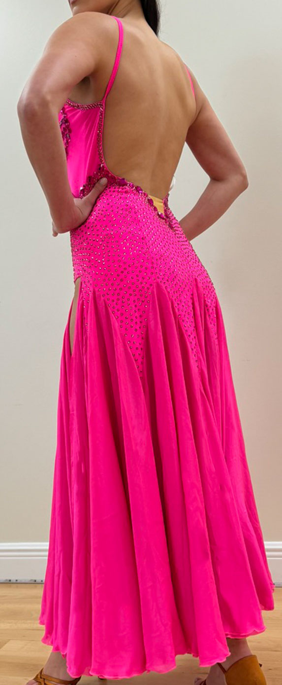 Pink Smooth Dress with Corset Top