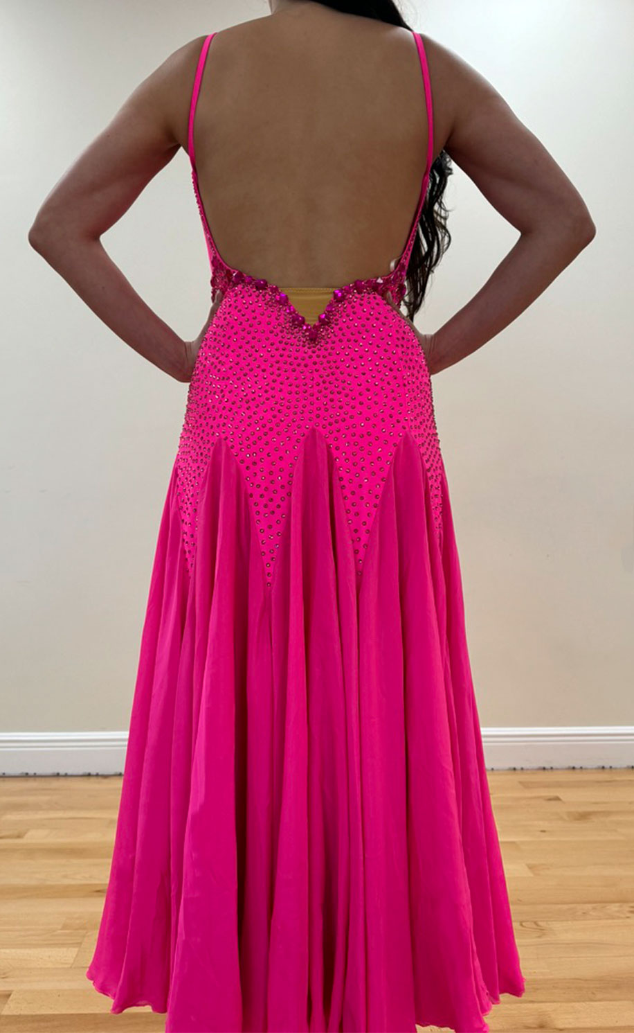 Pink Smooth Dress with Corset Top