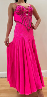 Pink Smooth Dress with Corset Top