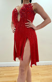 Elems Beaded Red Latin Dress