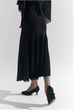 Pleated Modern Skirt with Side Slit