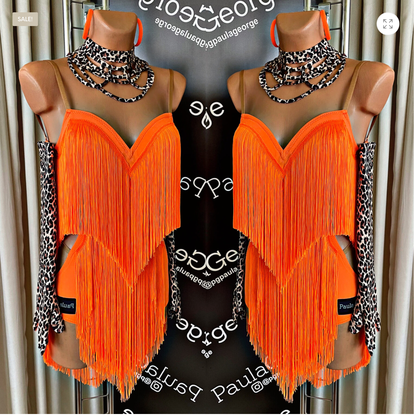 Neon Orange Fringe Dress