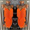 Neon Orange Fringe Dress