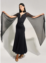 Black Cape Haute Couture Classic Dress