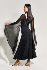 Black Cape Haute Couture Classic Dress