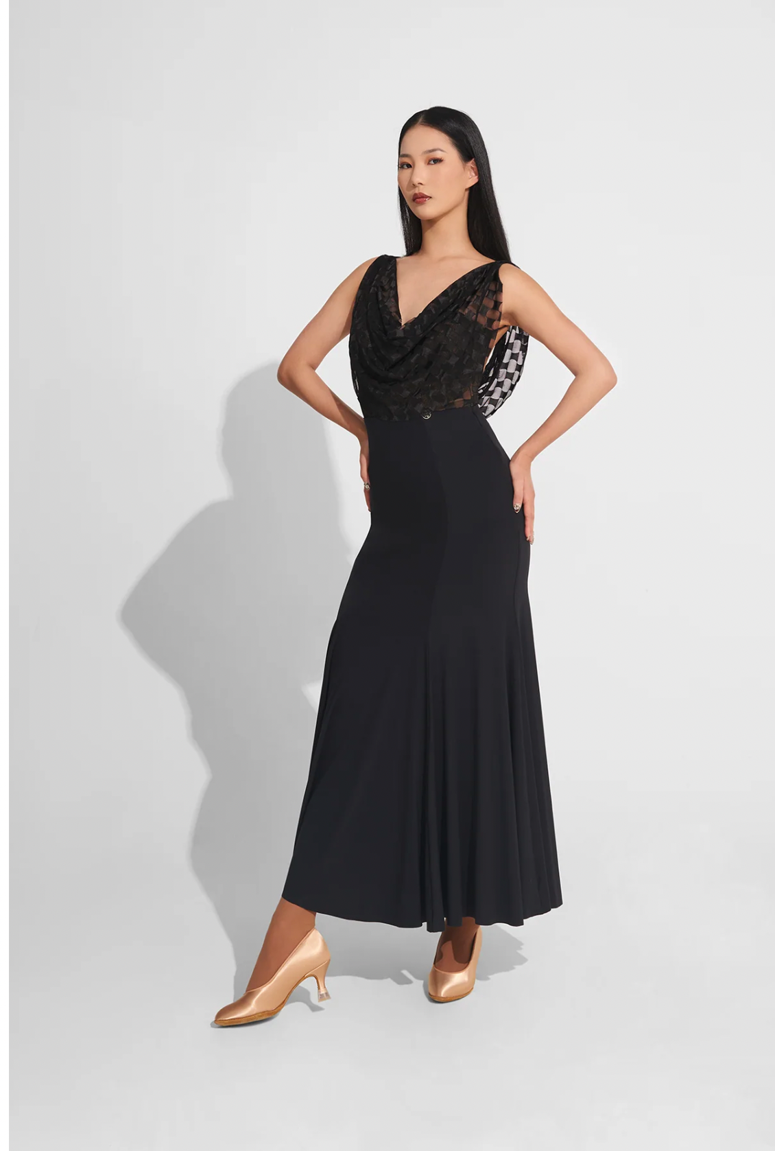 Black Lace Haute Couture Classic Dress