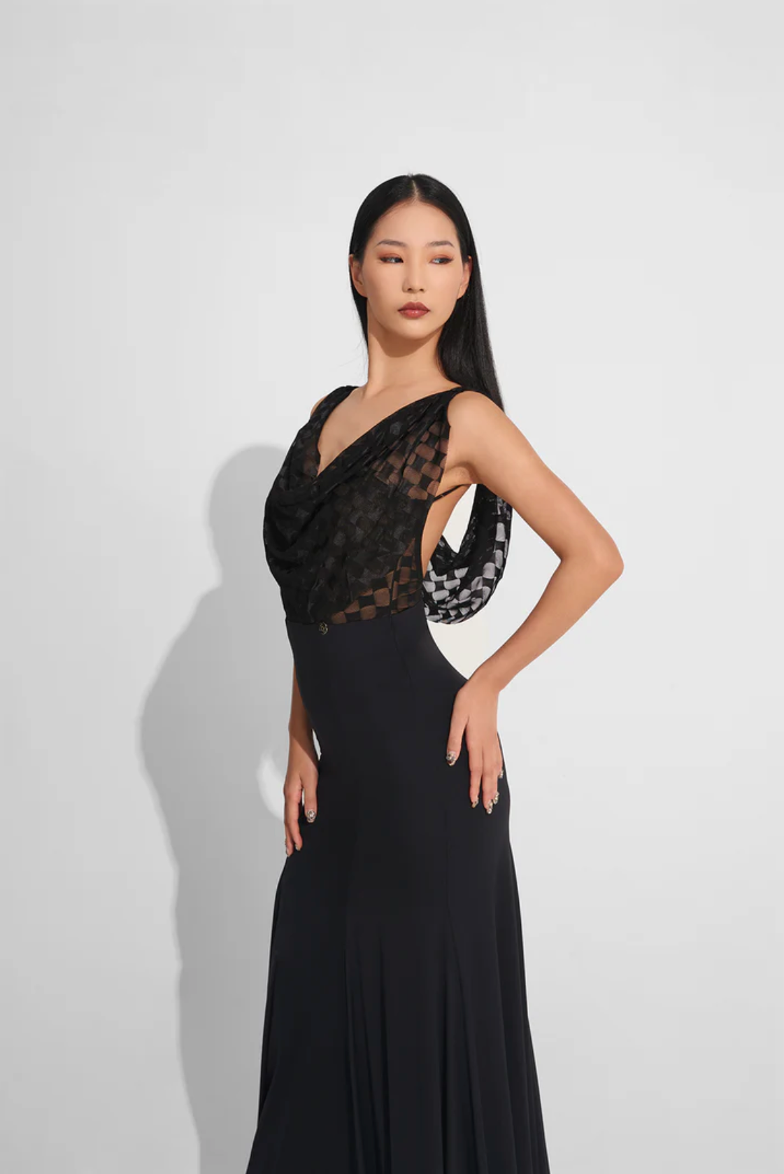 Black Lace Haute Couture Classic Dress