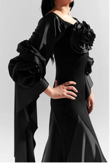 Black Flower Dress