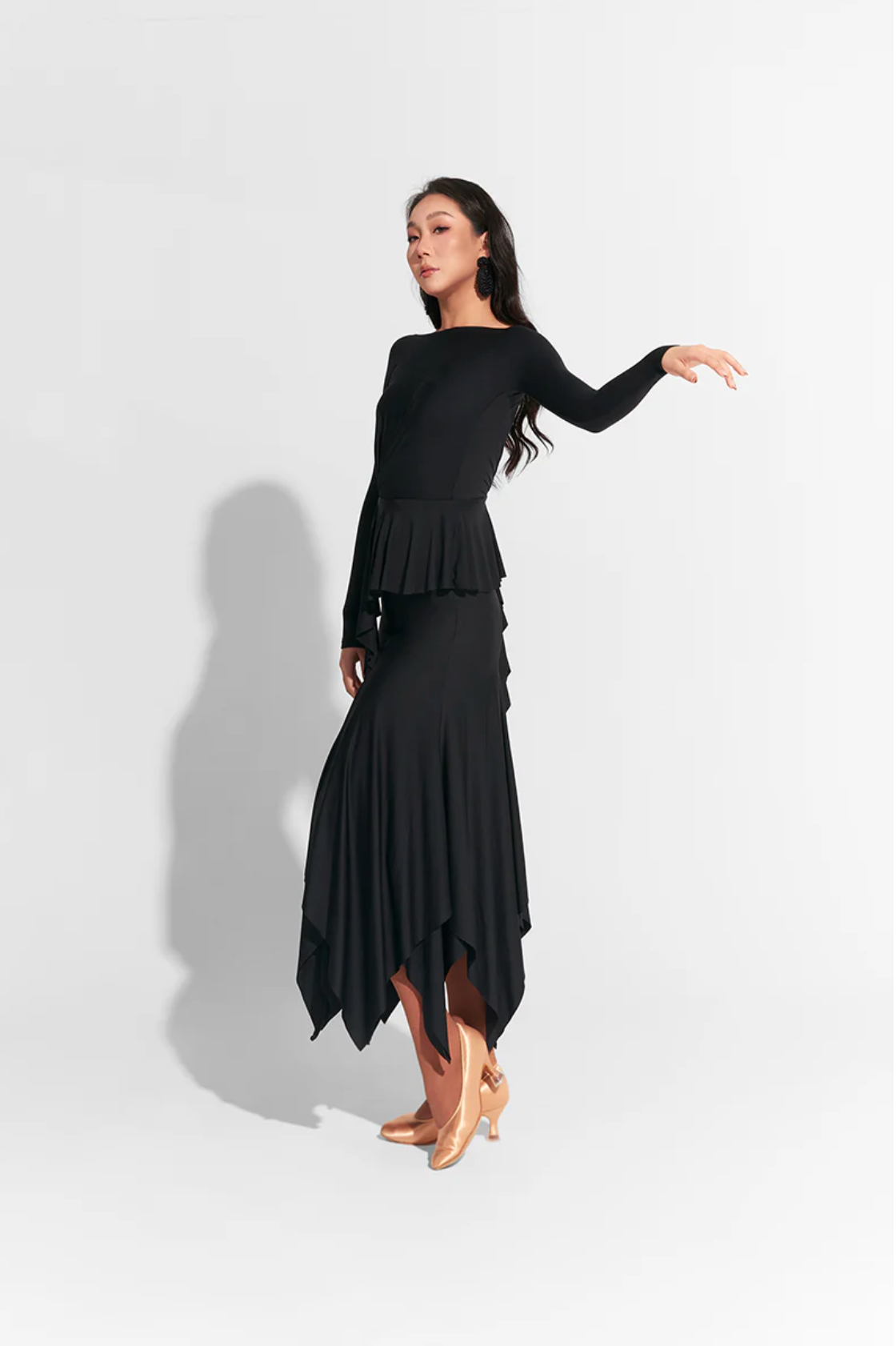 Black Super Soft Long Sleeve Dress