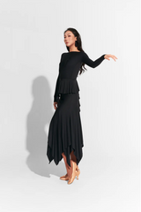 Black Super Soft Long Sleeve Dress