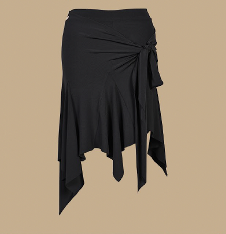 Mocha Drape Skirt- BLACK