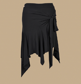 Mocha Drape Skirt- BLACK