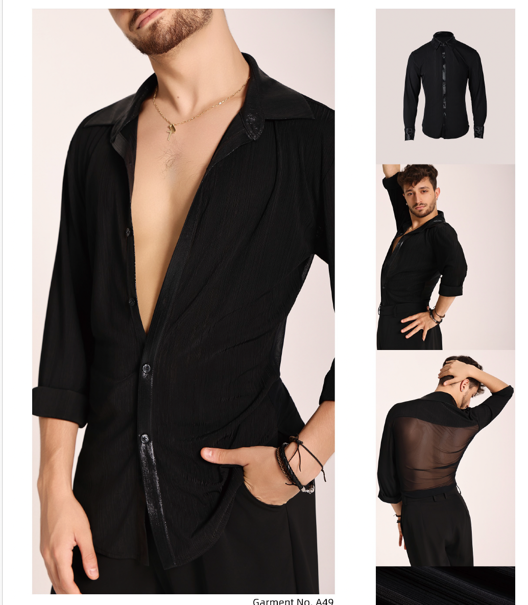 Metallic Sheer Mens shirt