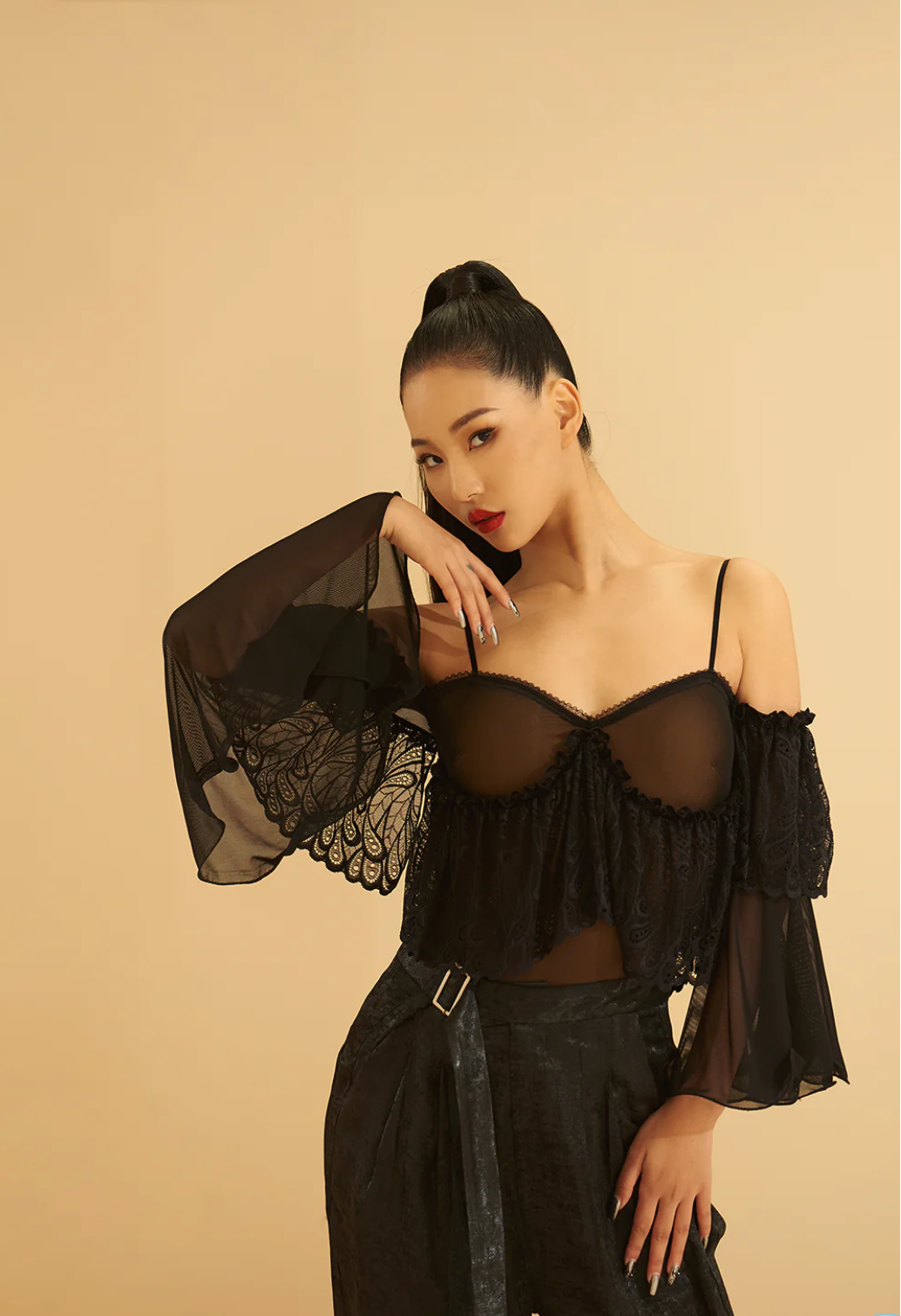 Flare Sleeve Leotard