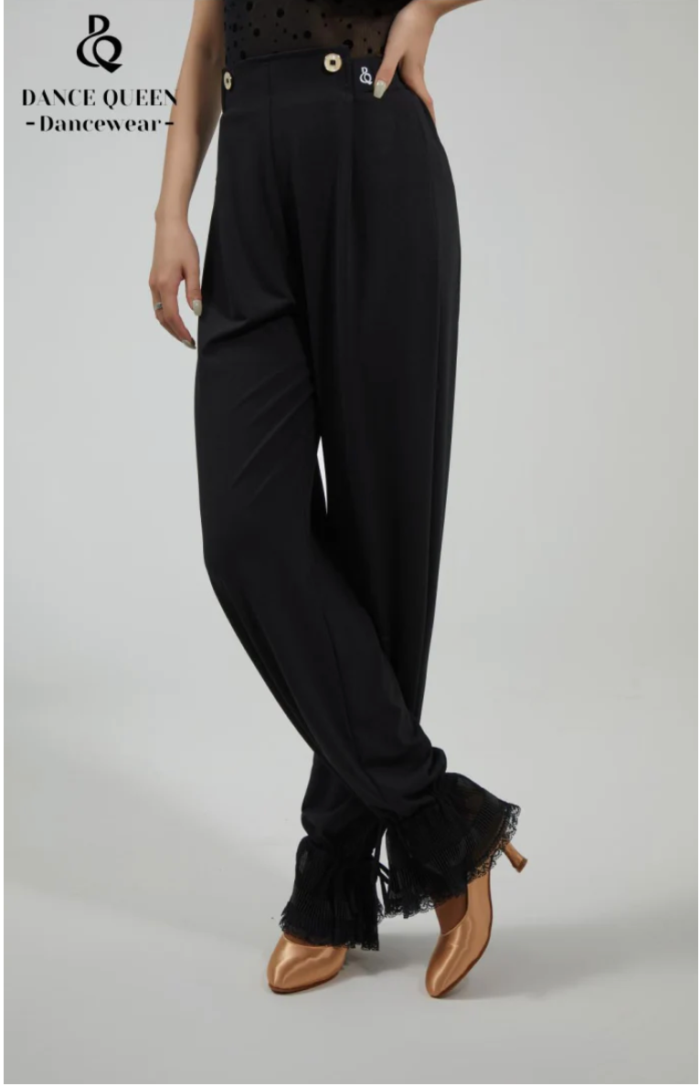 Ankle Strap Trousers with Lace