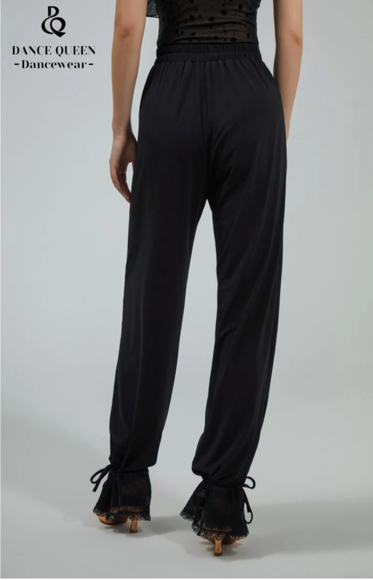 Ankle Strap Trousers with Lace