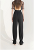 Black Ankle Strap Trousers