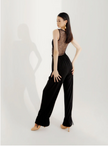 Black Ankle Strap Trousers