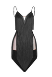 Oasis Fringe Dress Black