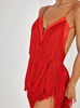 Oasis Dress Fringe Fiery Red