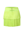 Lush Fringe Skirt Neon Yellow