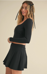 Balletcore Long Sleeve Square Neck Top