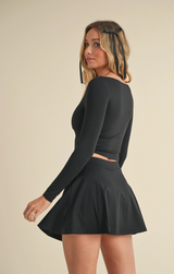 Balletcore Long Sleeve Square Neck Top