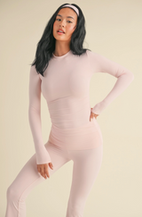 Soft Knit Long Sleeve Tee Pink
