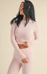 Soft Knit Long Sleeve Tee Pink