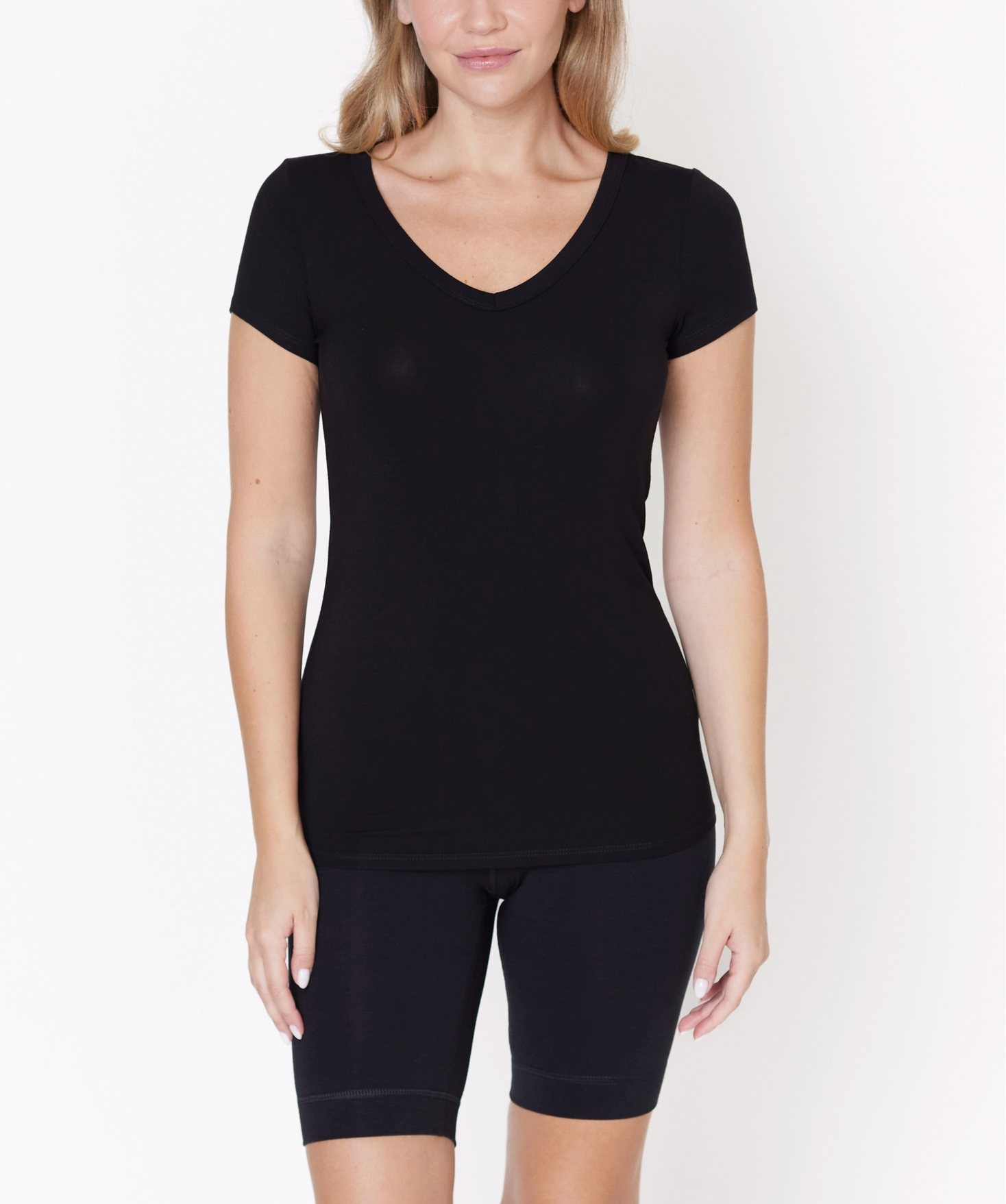 Bamboo V Neck Fitted Top