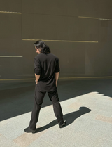 Black Loose Fit V Shirt