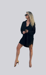 Oversized Net Dress Shirt