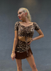 Leopard Drawstring Crop Top